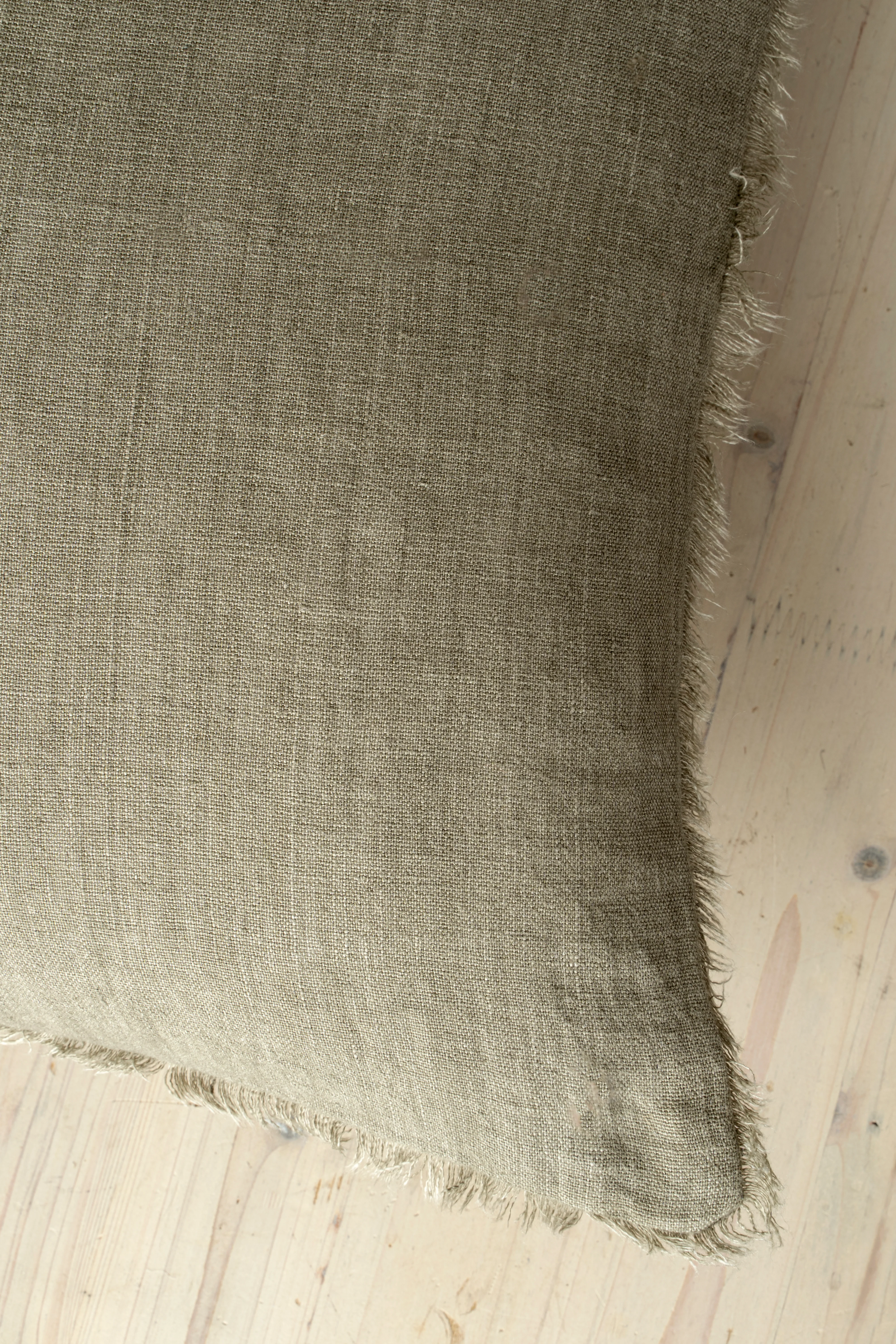 Lina Linen Pillow Mink 24"x24" - Image 2