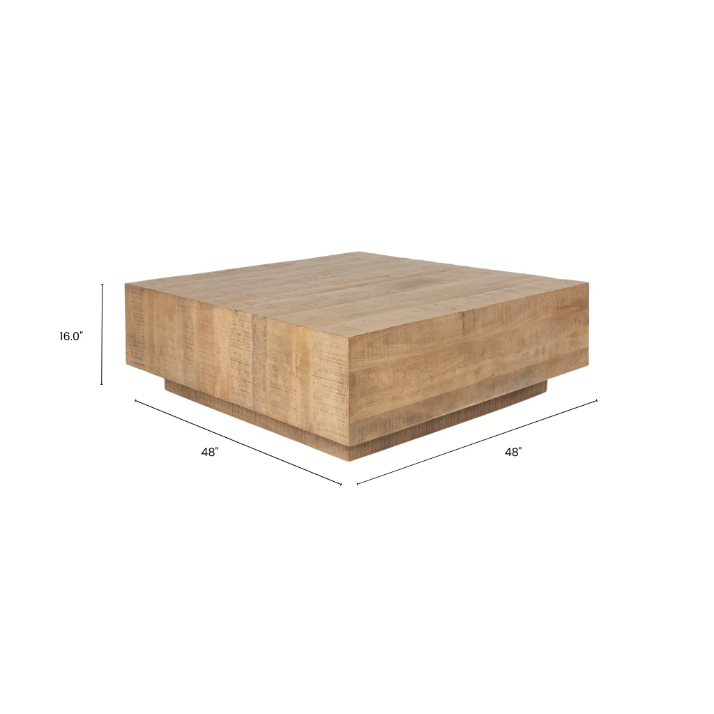 Aero Square Plinth Coffee Table - Image 7