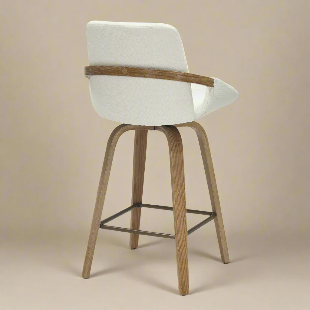 Alpine Curve Counter Stool with Swivel Seat (Set of 2) - Image 3