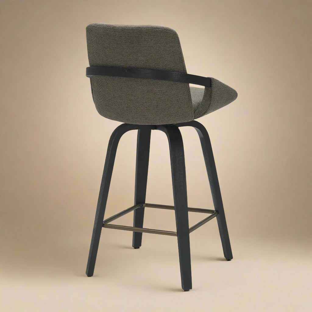Alpine Curve Counter Stool with Swivel Seat (Set of 2) - Image 5