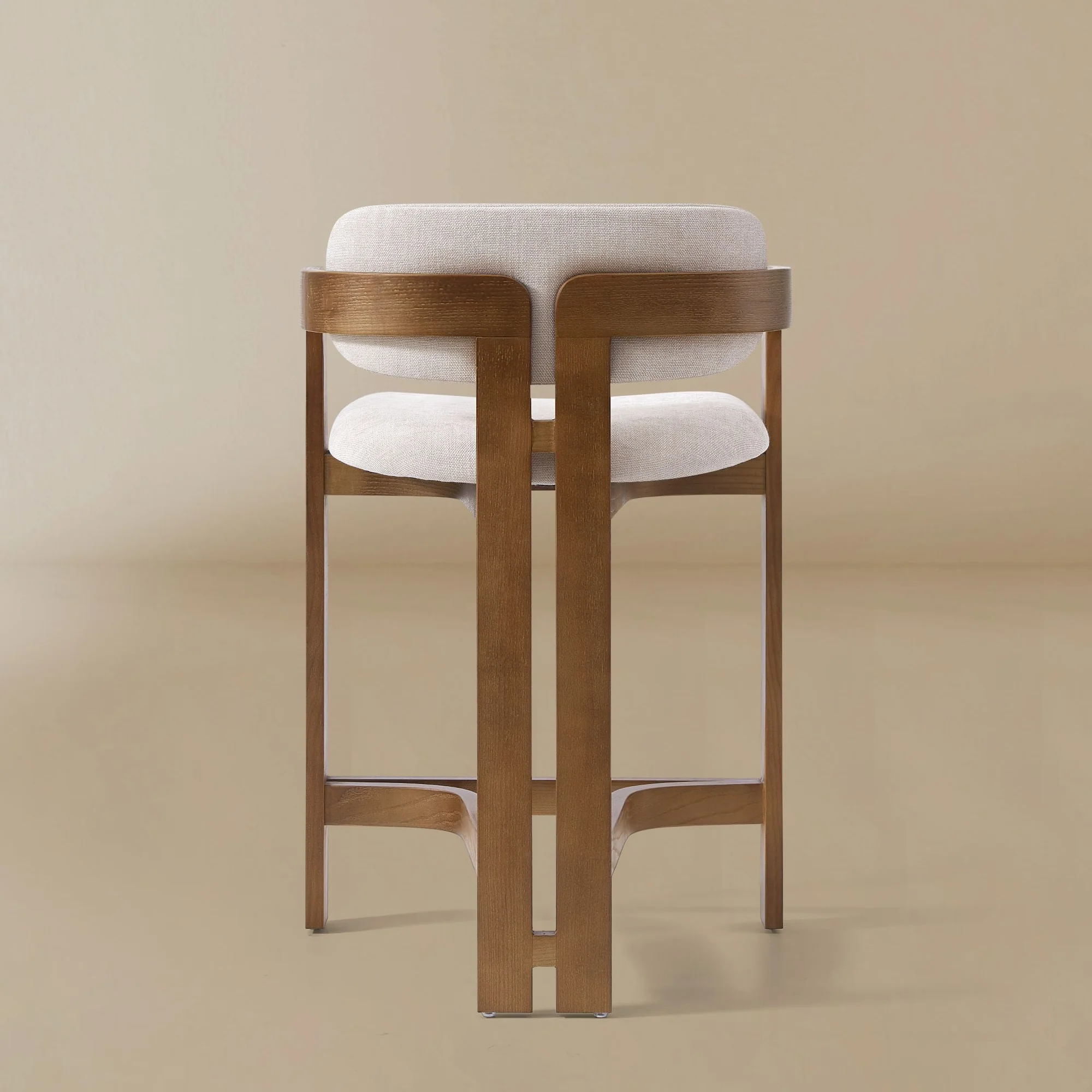 Amica Linen Ash Wood Counter Stool - Image 5