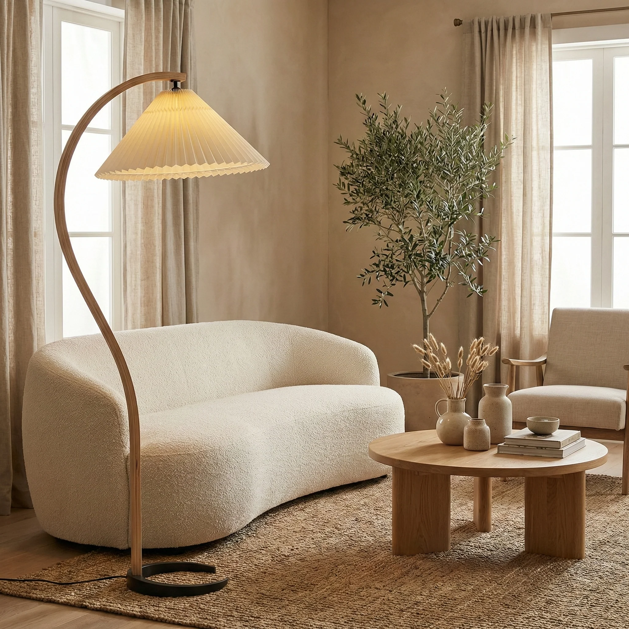 Bianca Wooden Floor Lamp - Image 2