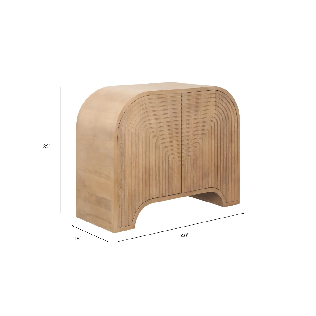Arco Fluted Mango Wood Accent Cabinet 40" - Image 11