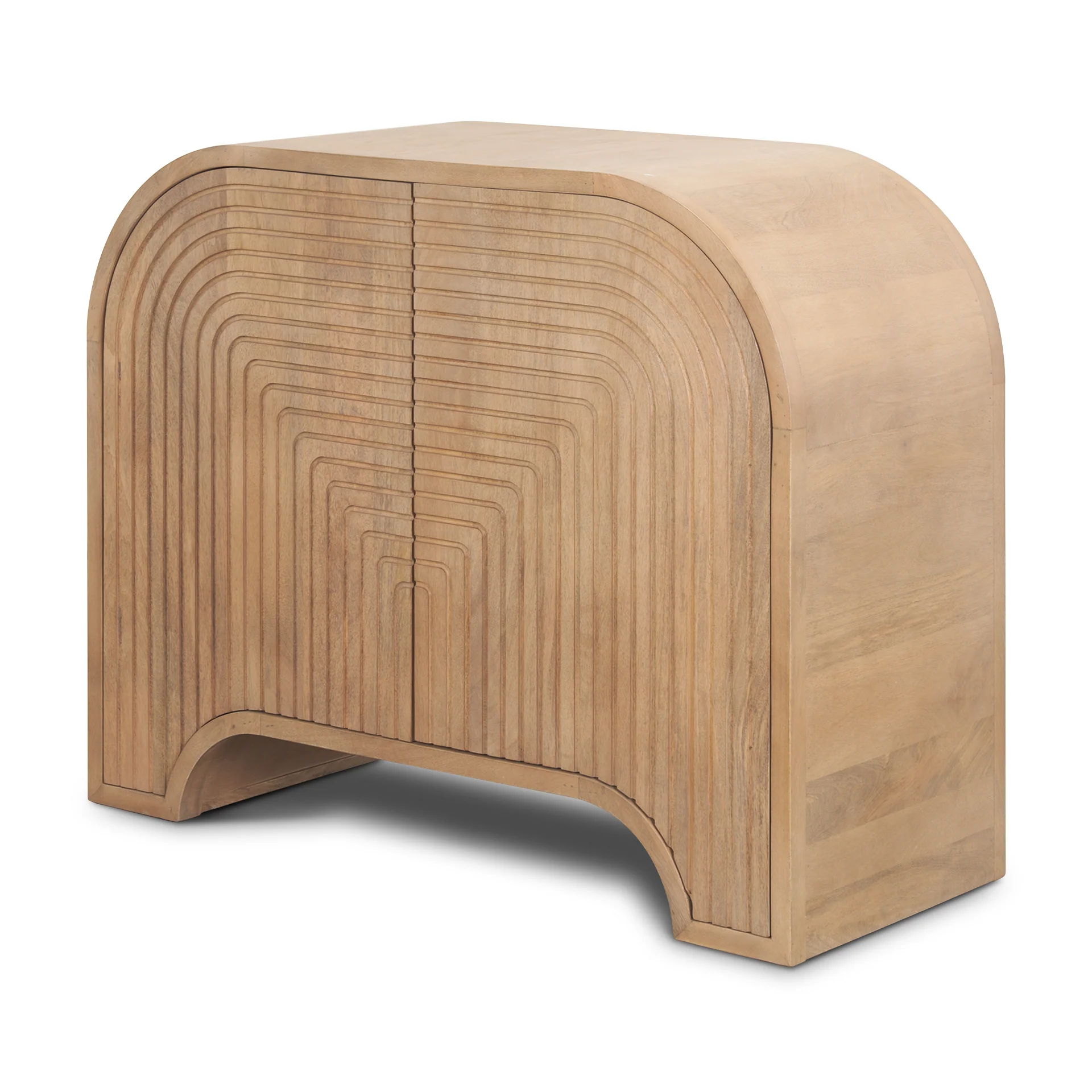 Arco Fluted Mango Wood Accent Cabinet 40" - Image 3