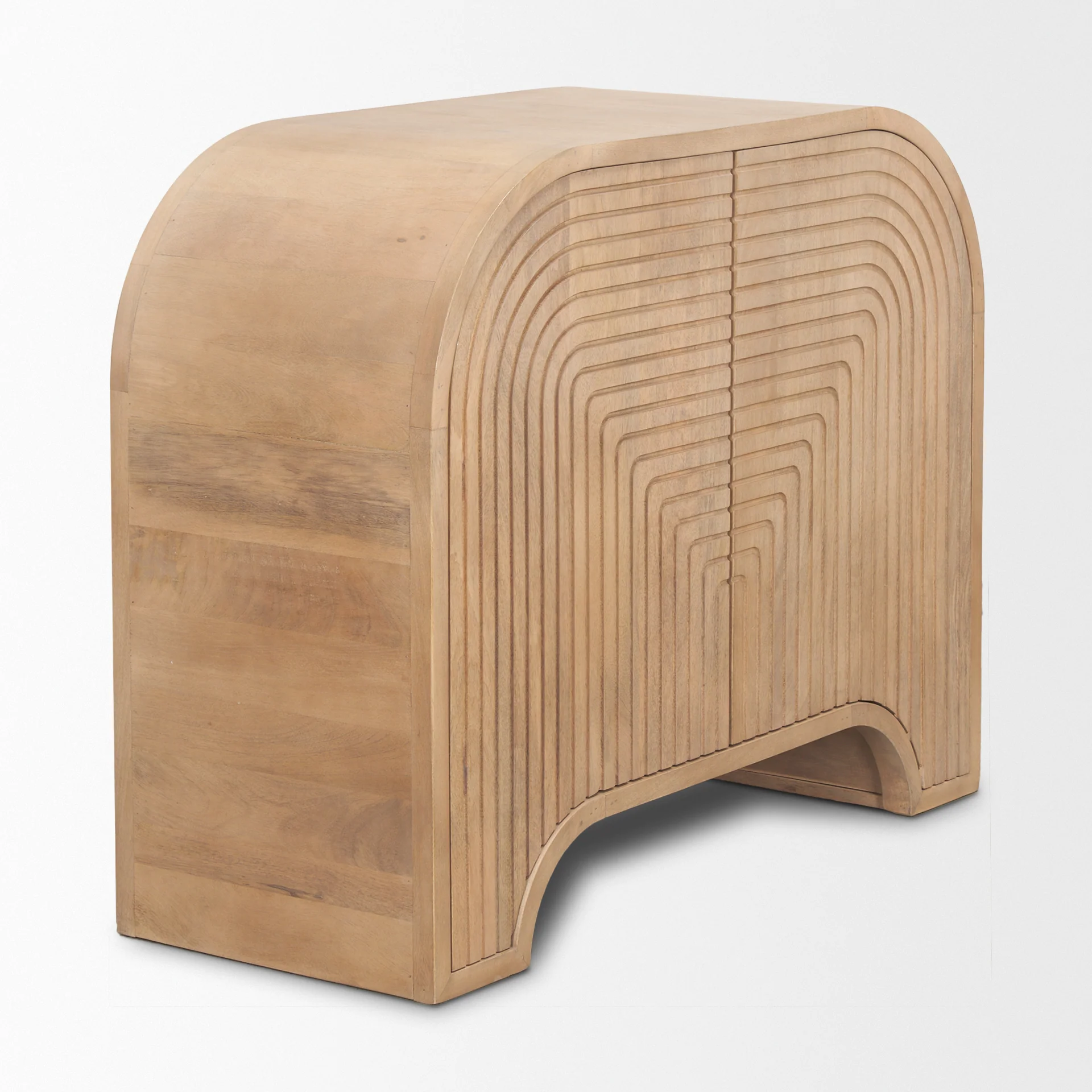 Arco Fluted Mango Wood Accent Cabinet 40" - Image 6