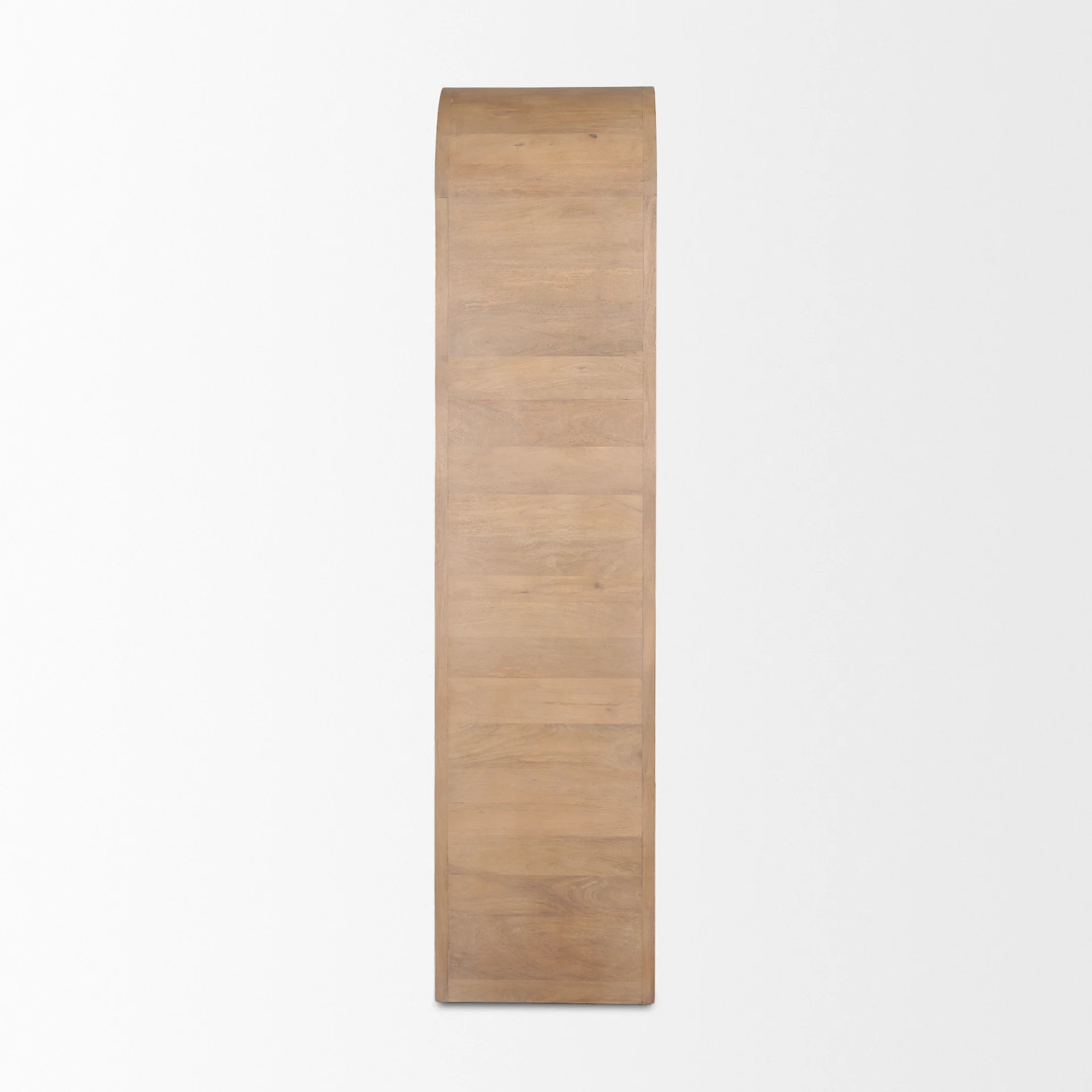 Arco Fluted Mango Wood Curio Cabinet - Image 5