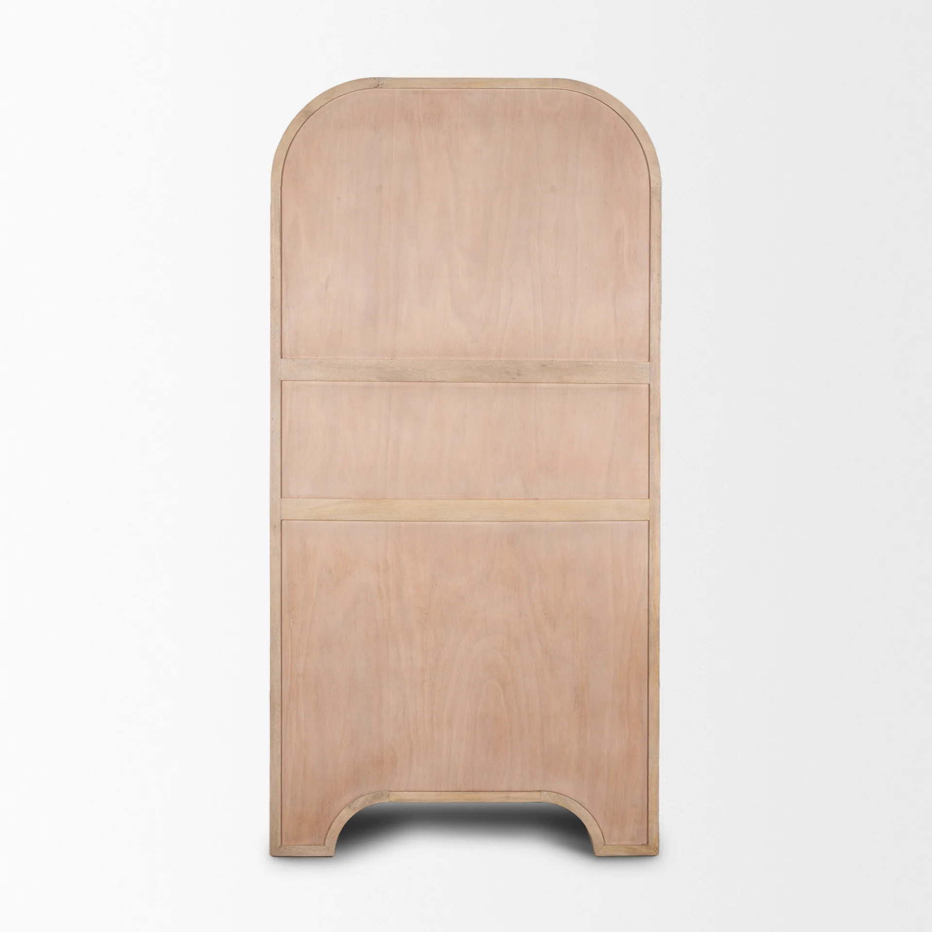 Arco Fluted Mango Wood Curio Cabinet - Image 6