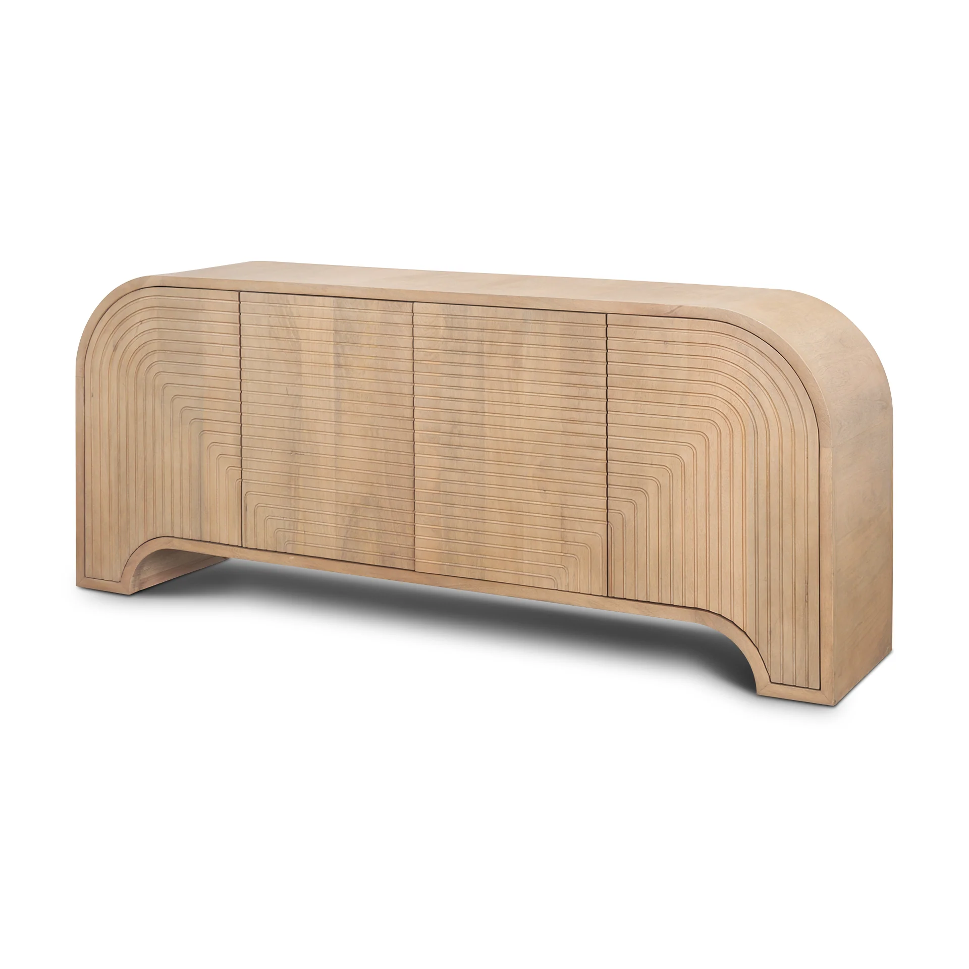 Arco Fluted Mango Wood Sideboard 72" - Image 3