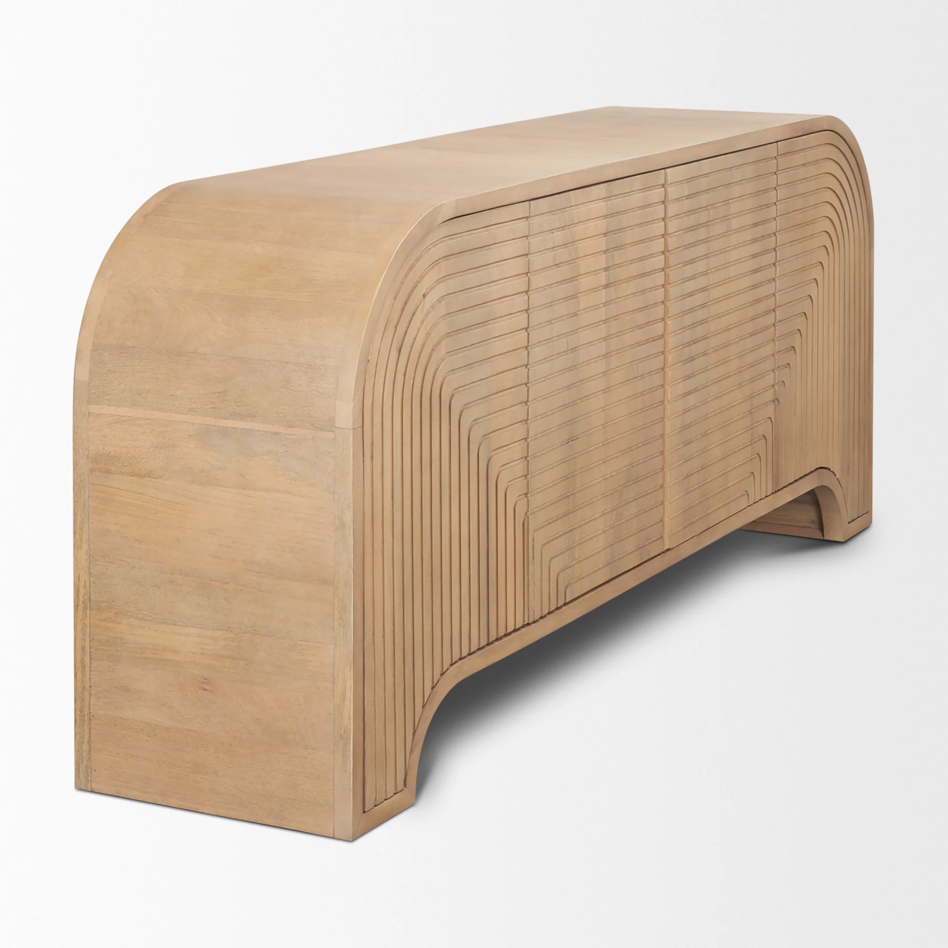 Arco Fluted Mango Wood Sideboard 72" - Image 4
