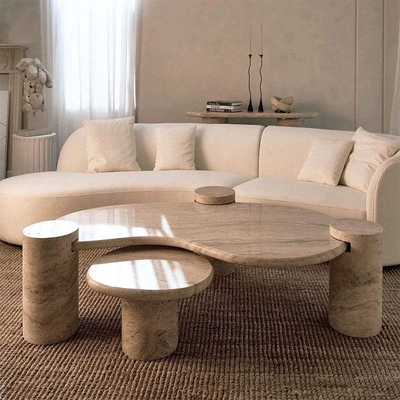 Ardea Travertine Coffee Table Set - Image 3