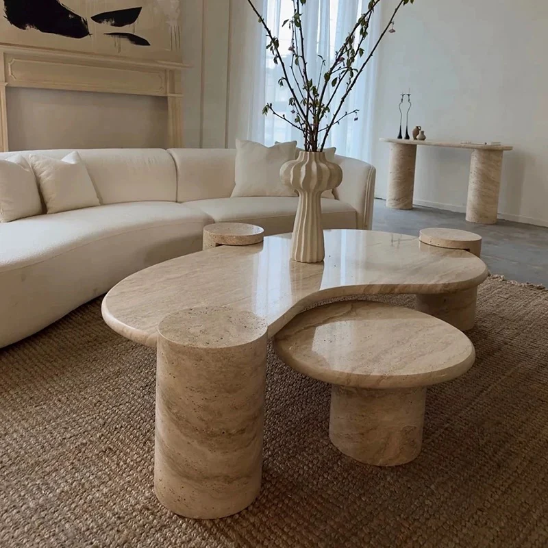 Ardea Travertine Coffee Table Set - Image 4