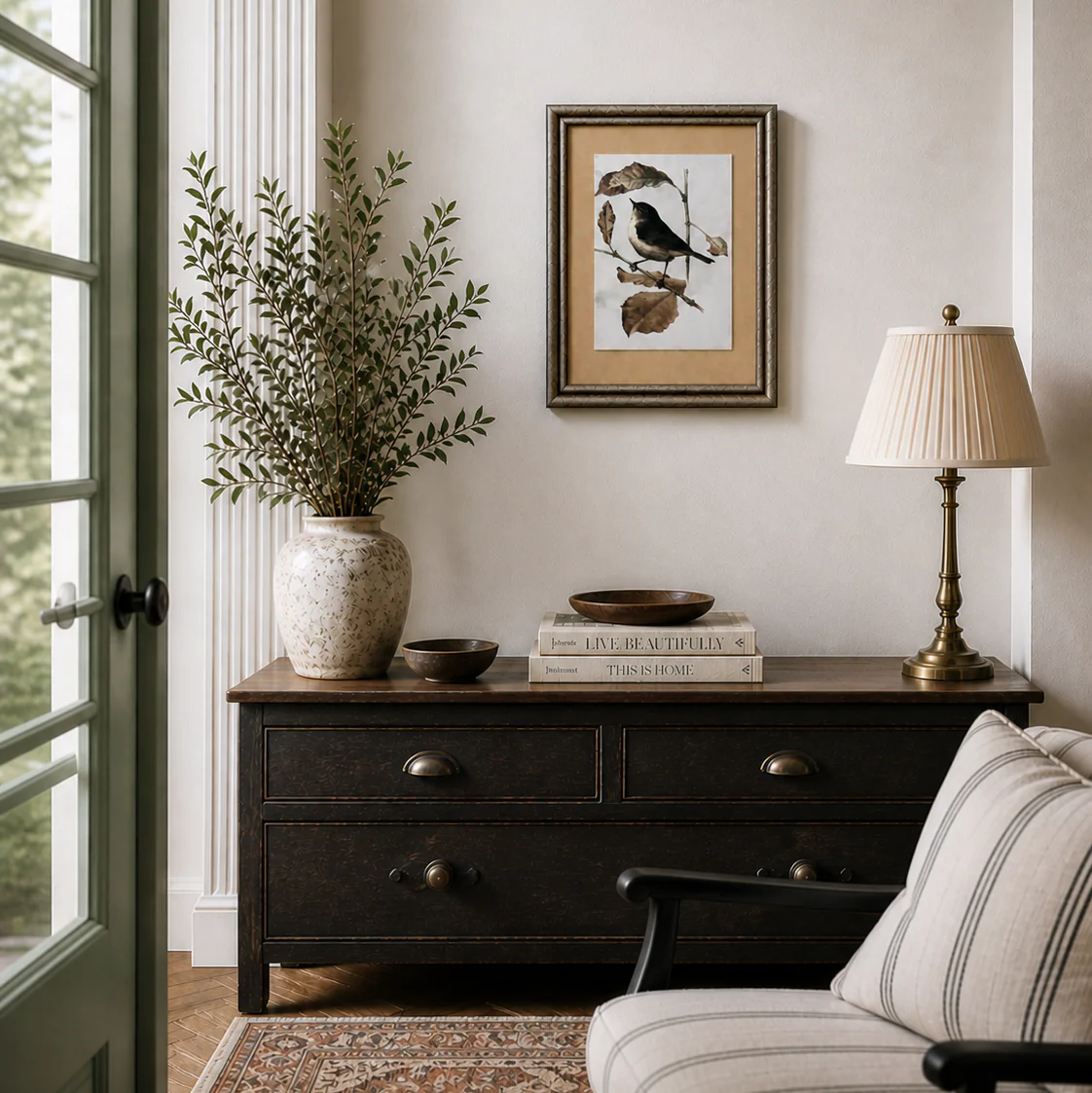 Avian Silhouette Framed Stucco Art - Image 2