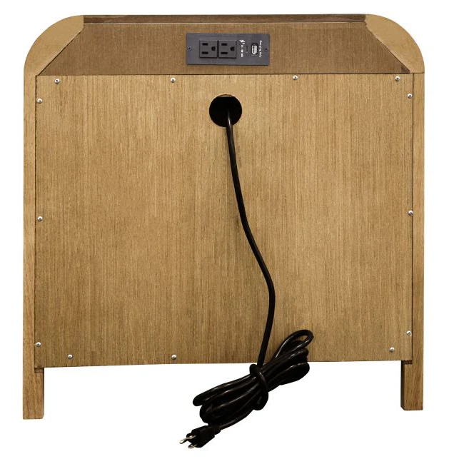 Eamon Wood Nightstand with Charging Station - Image 8