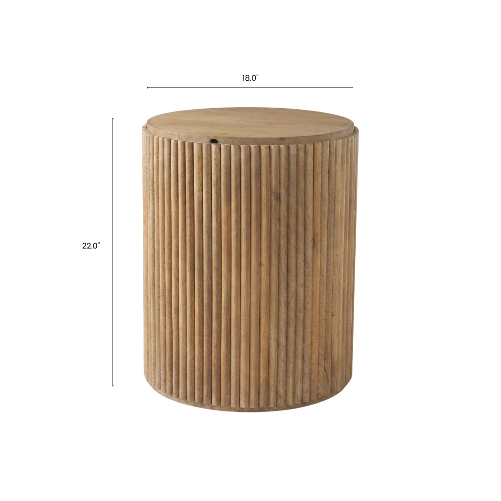 Eleanor Mango Wood Side Table - Image 13