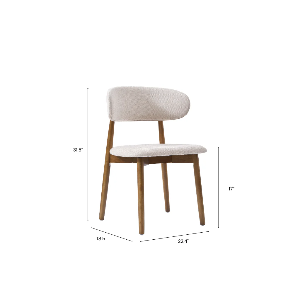 Linen Ash Wood Dining Side Chair (Set of 2) - Image 11