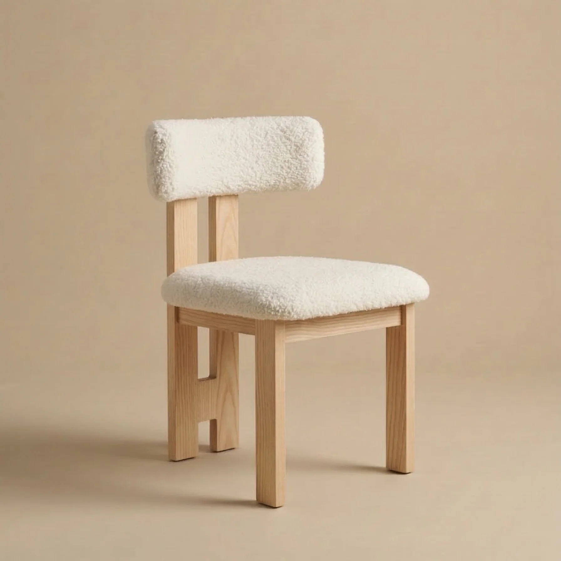 Bouclé Ash Wood Dining Chair (Set of 2) - Image 10