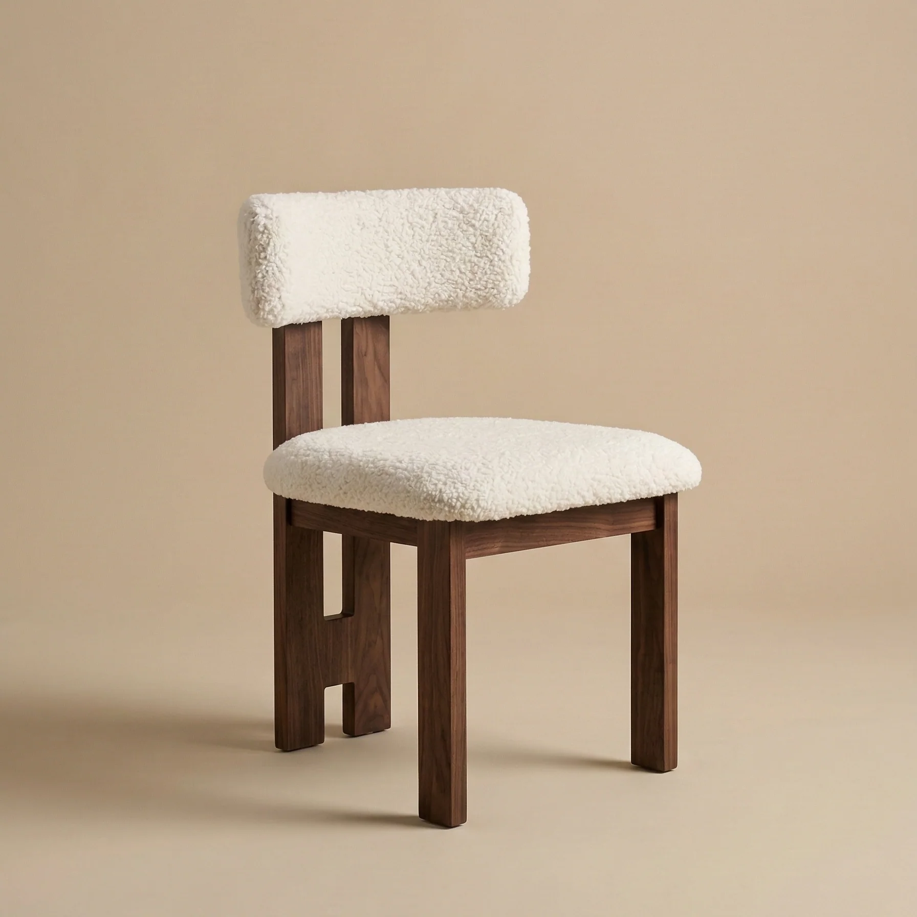 Bouclé Ash Wood Dining Chair (Set of 2) - Image 3