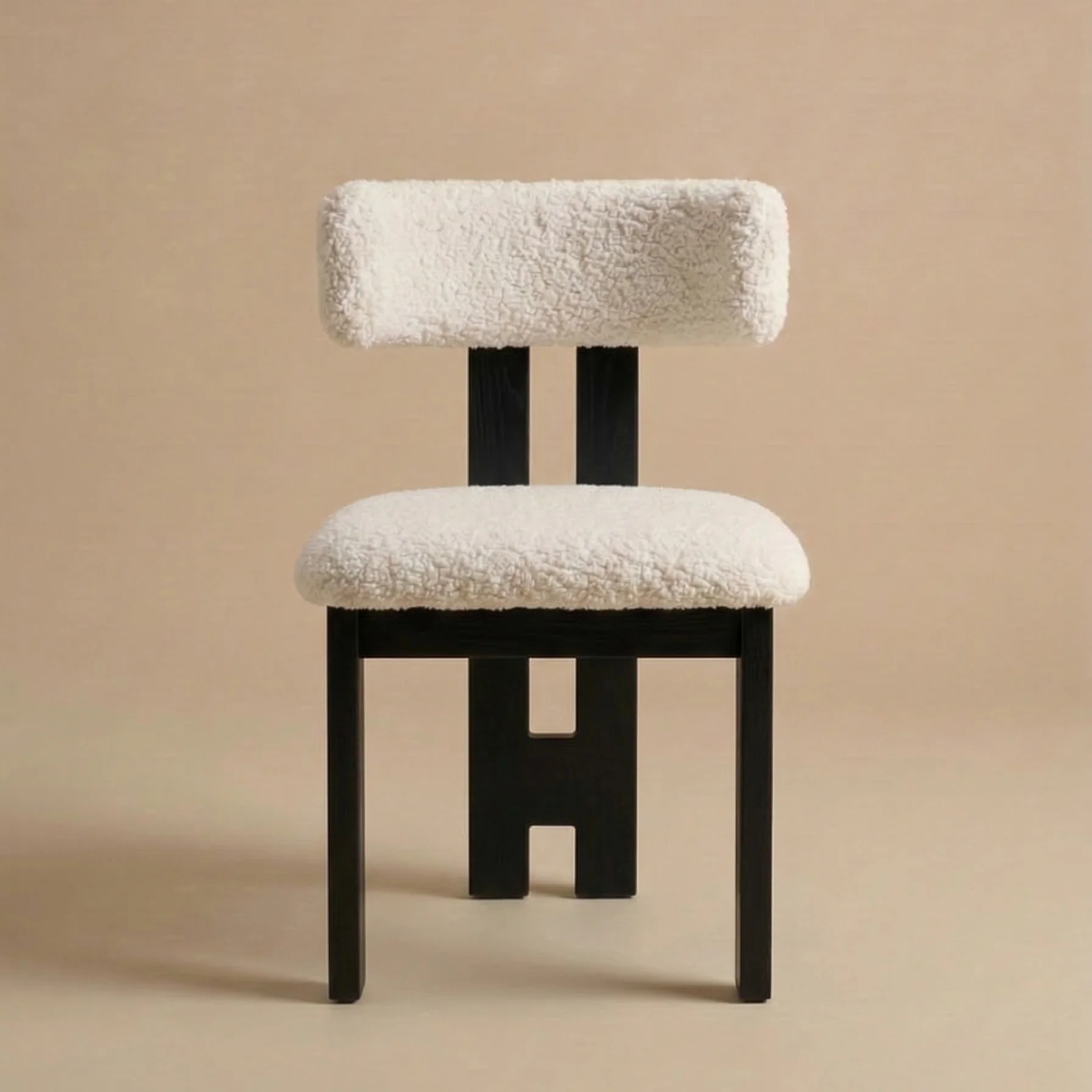 Bouclé Ash Wood Dining Chair (Set of 2) - Image 5