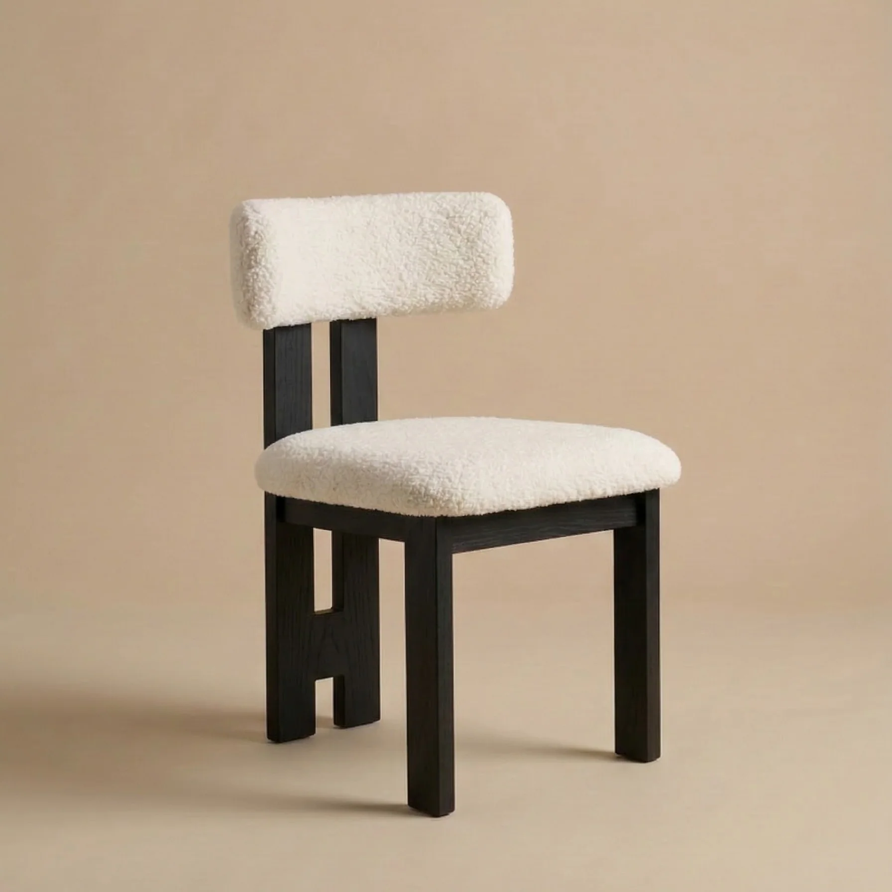 Bouclé Ash Wood Dining Chair (Set of 2) - Image 7