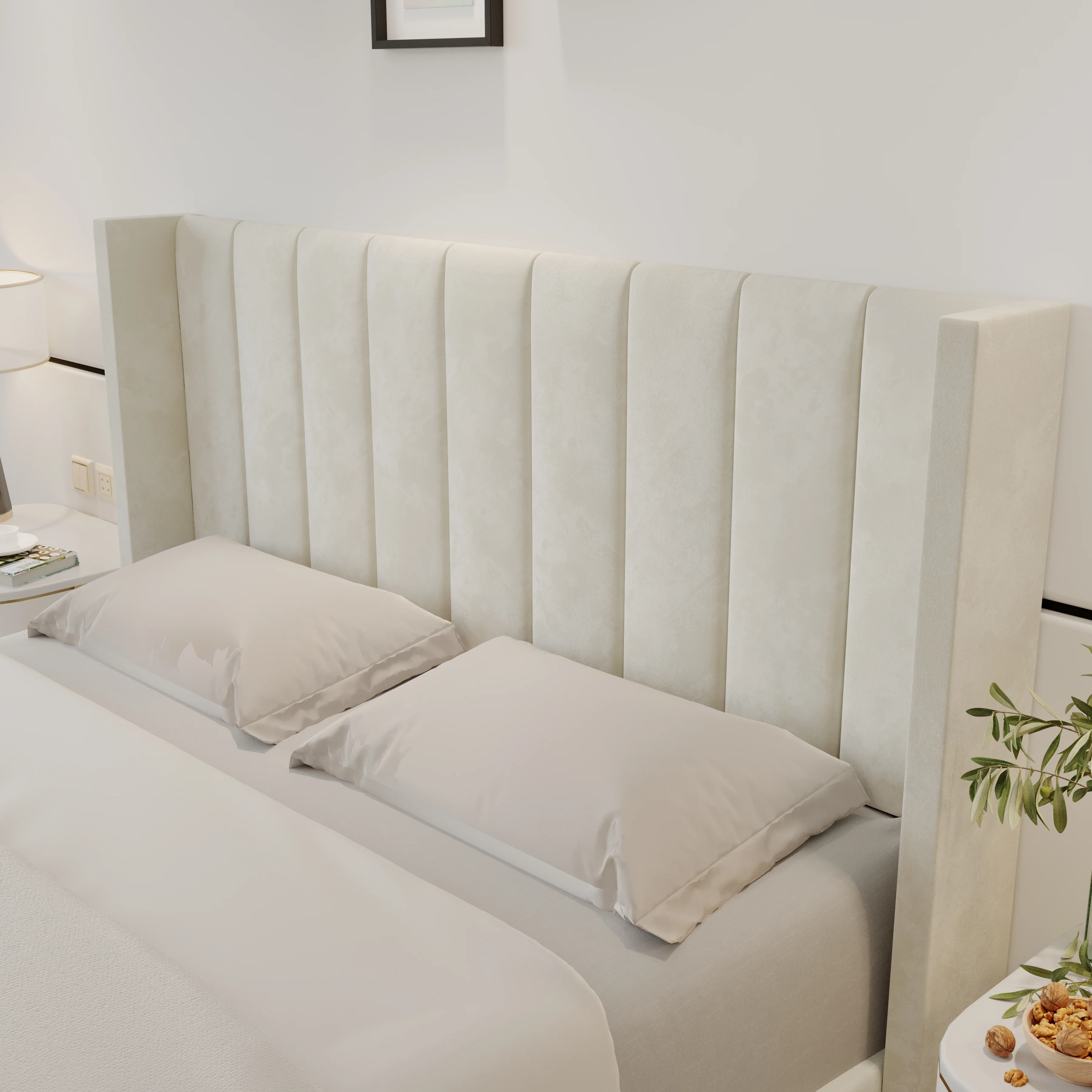 Plush Velvet Storage Bed (Double/Queen/King) - Image 4