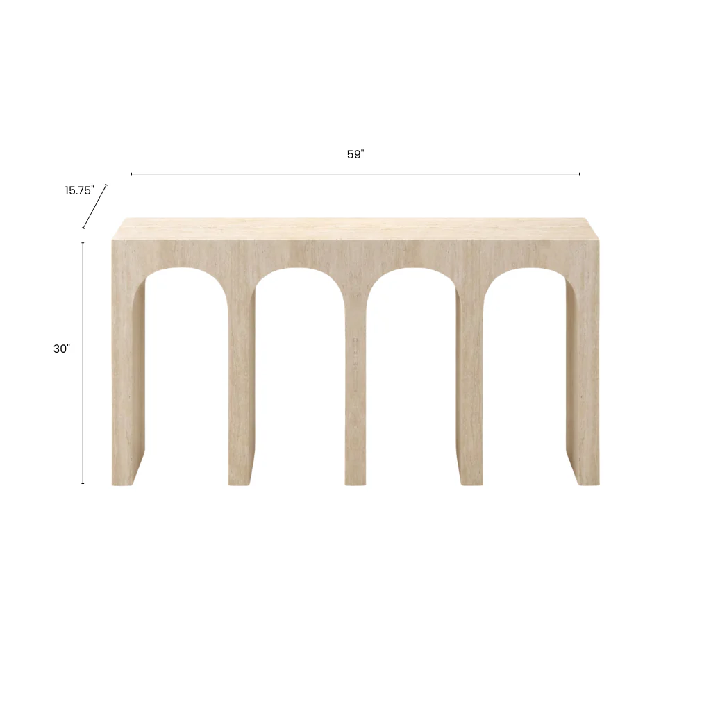 Elio Travertine Console Table - Image 5