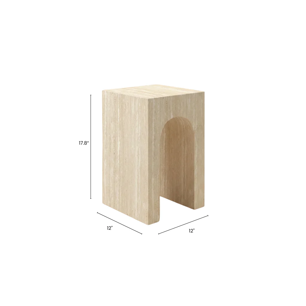 Elio Travertine Side Table - Image 5