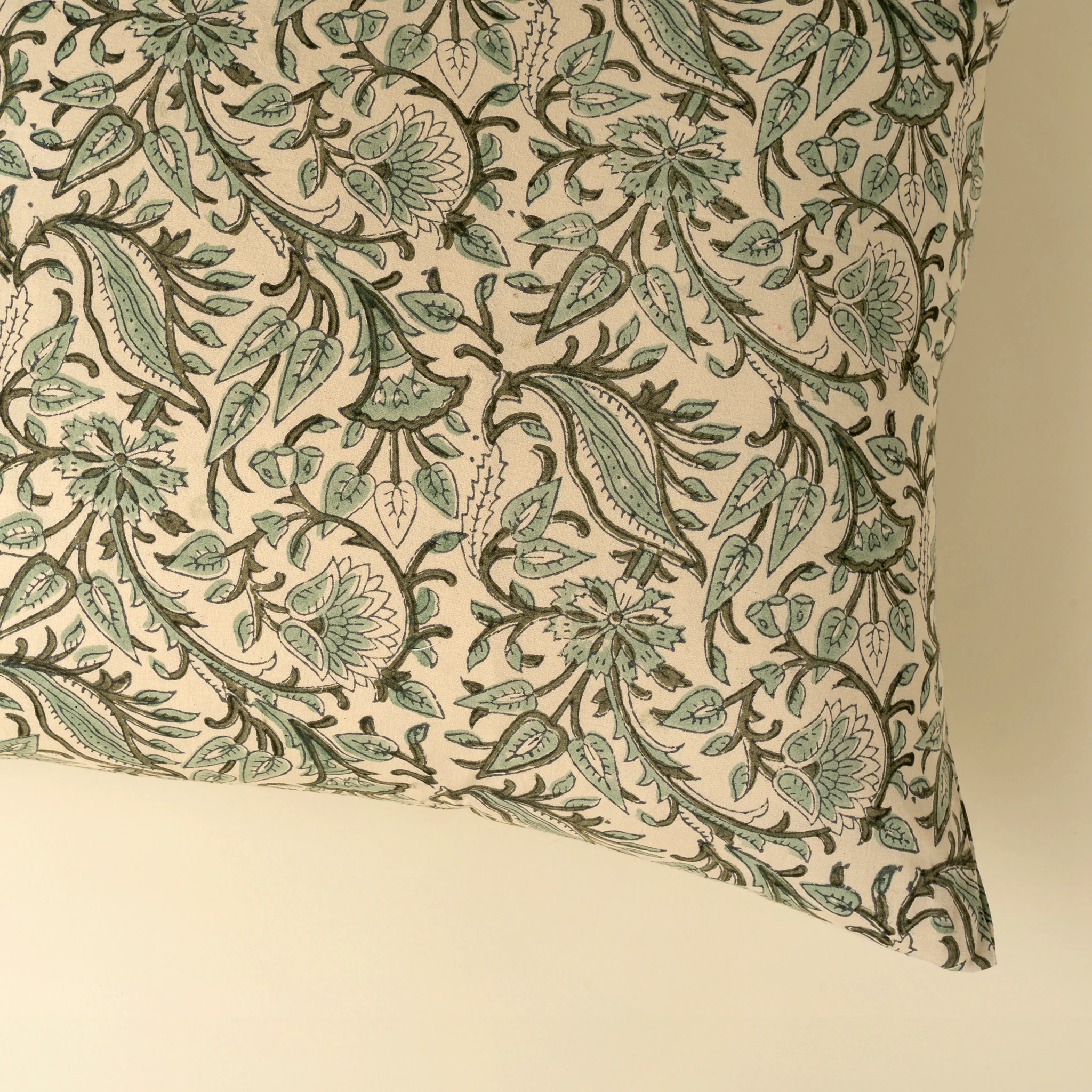 Fern Block Print Pillow 20"x20" - Image 3