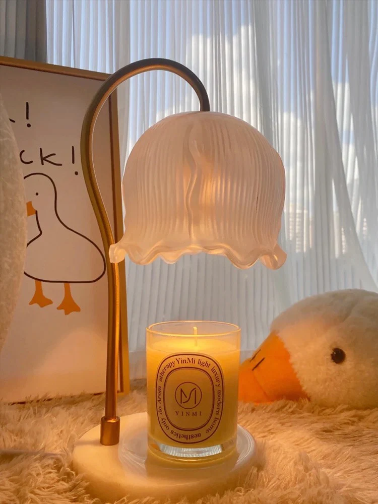 Glass Flower Candle Warmer Lamp - Image 3