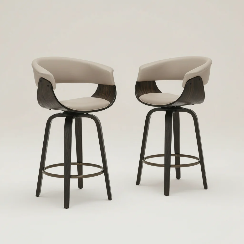 Halo Counter Stool with Swivel Seat (Set of 2) - Image 3