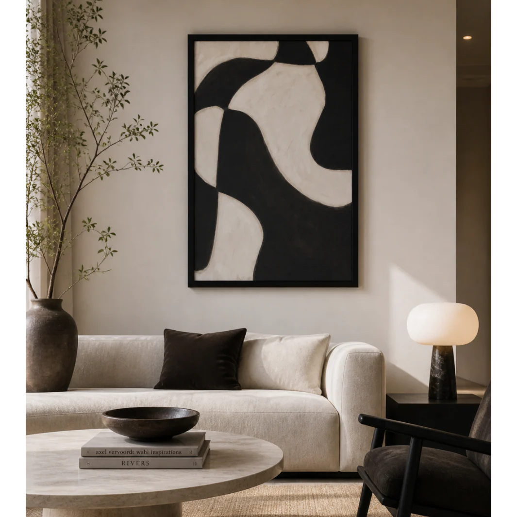 Hyde Dark Framed Linen Art - Image 2