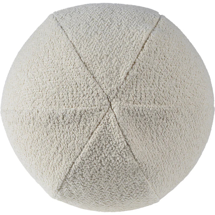 Ivory Bouclé Sphere Pillow 12" - Image 3