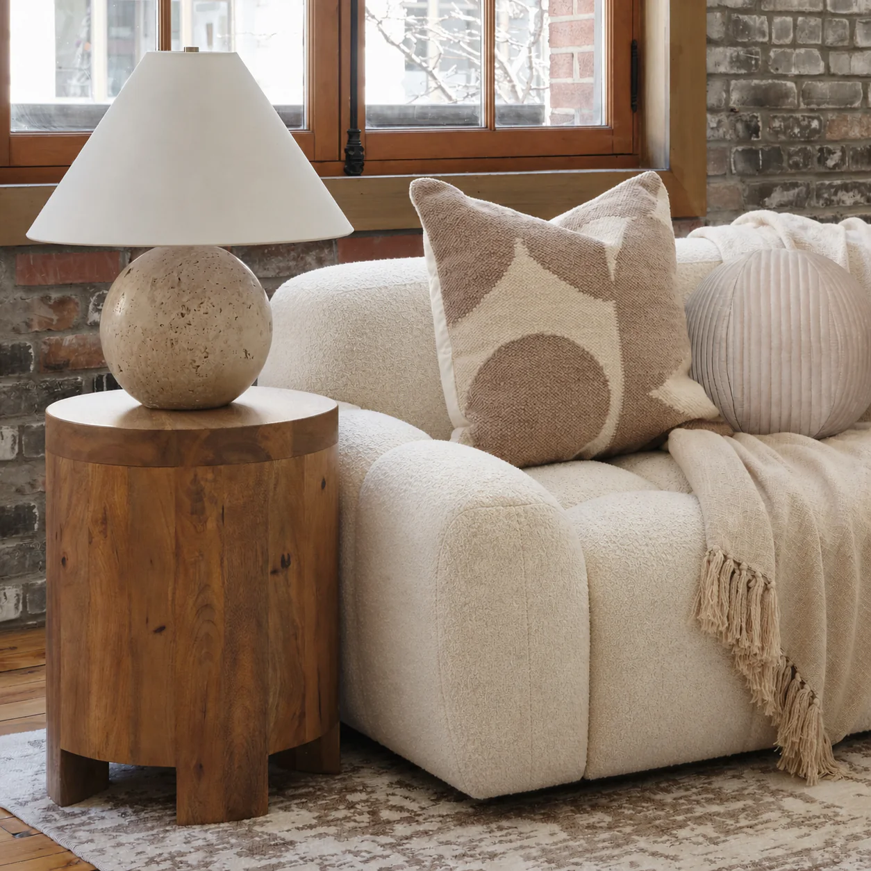 Two Seater Cream Gummy Sofa - Image 3