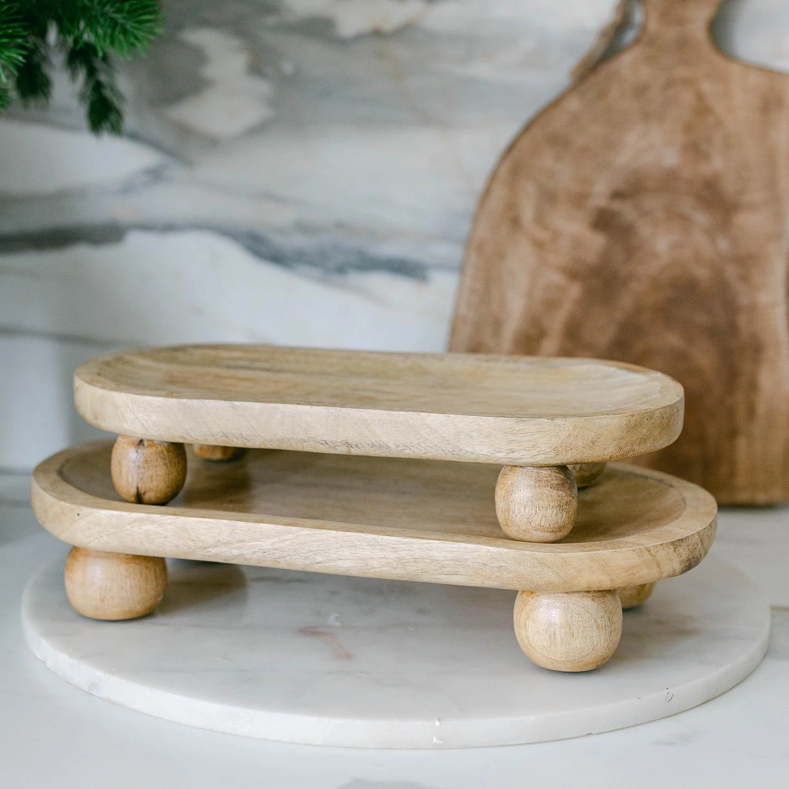 Koda Mango Wood Pedestal Set - Image 3