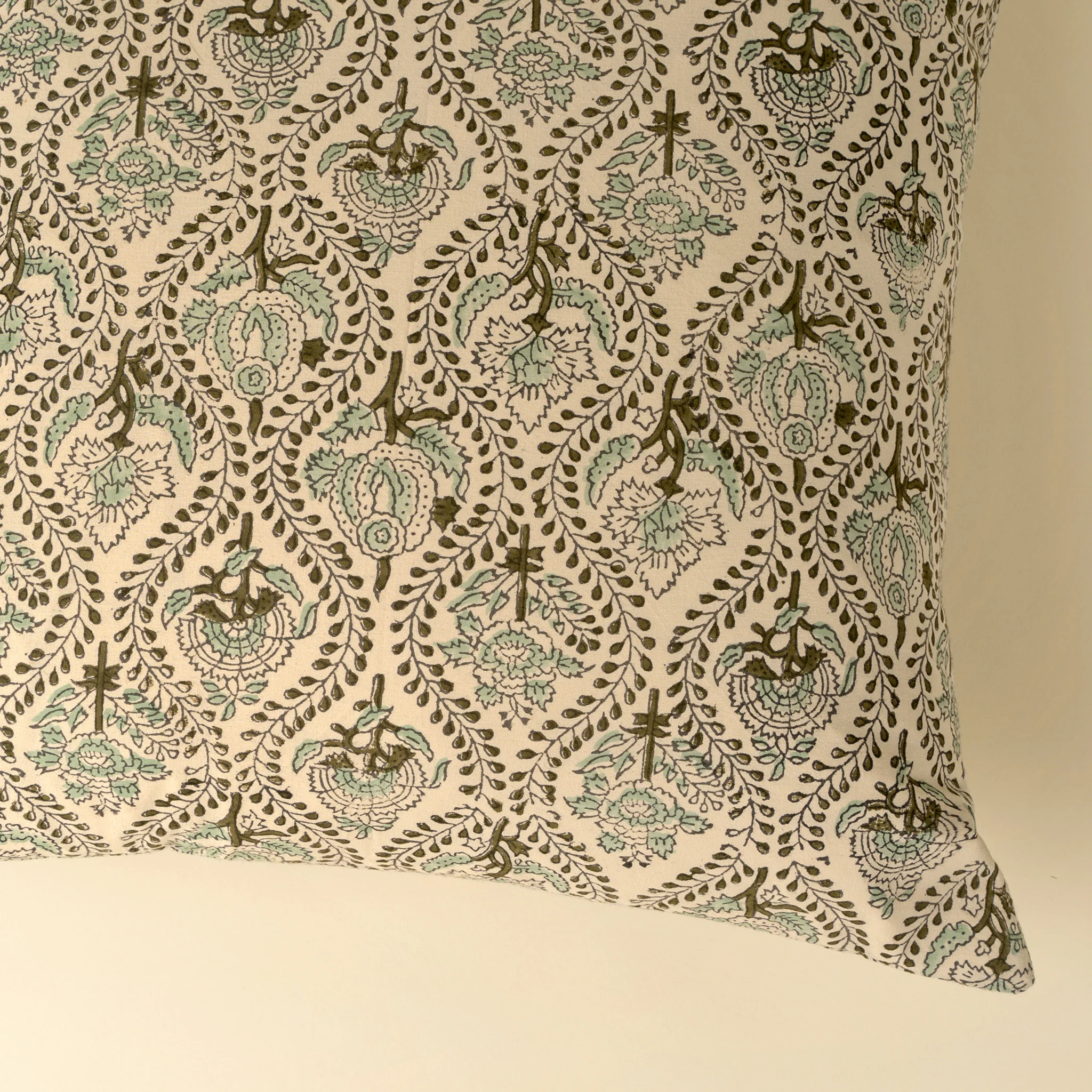Laurel Block Print Pillow 20"x20" - Image 3