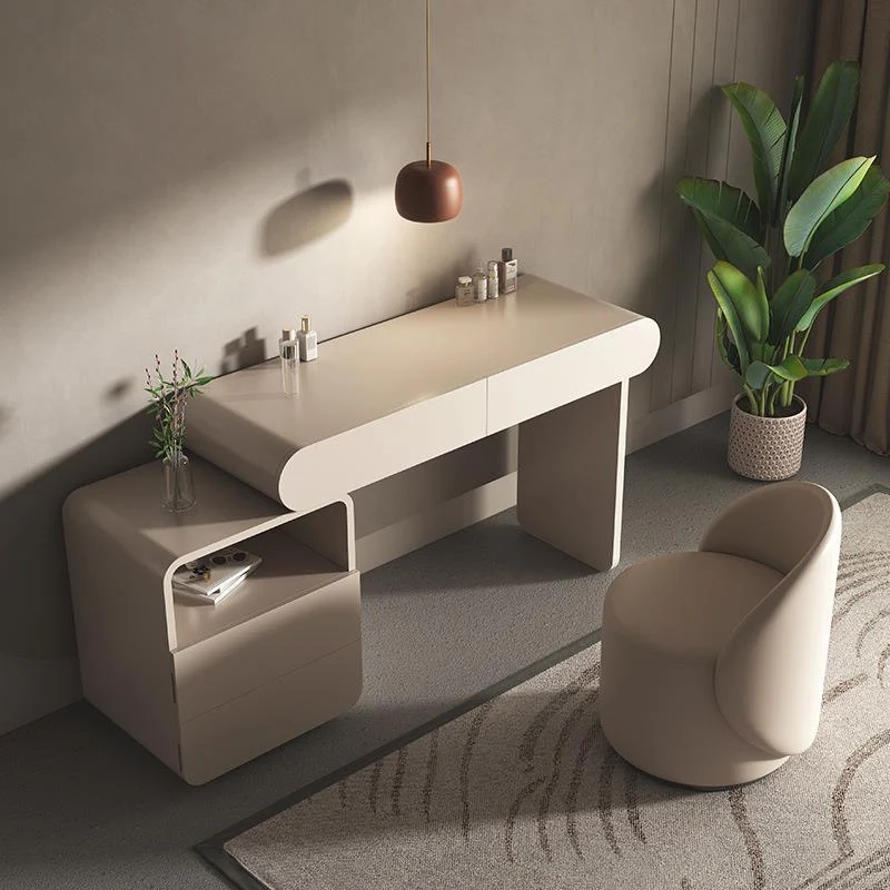 Luxury Vanity Set with Cabinet, Adjustable Brightness Mirror and Stool - Image 6