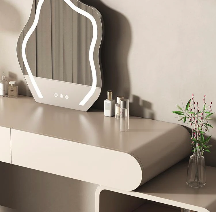 Luxury Vanity Set with Cabinet, Adjustable Brightness Mirror and Stool - Image 7