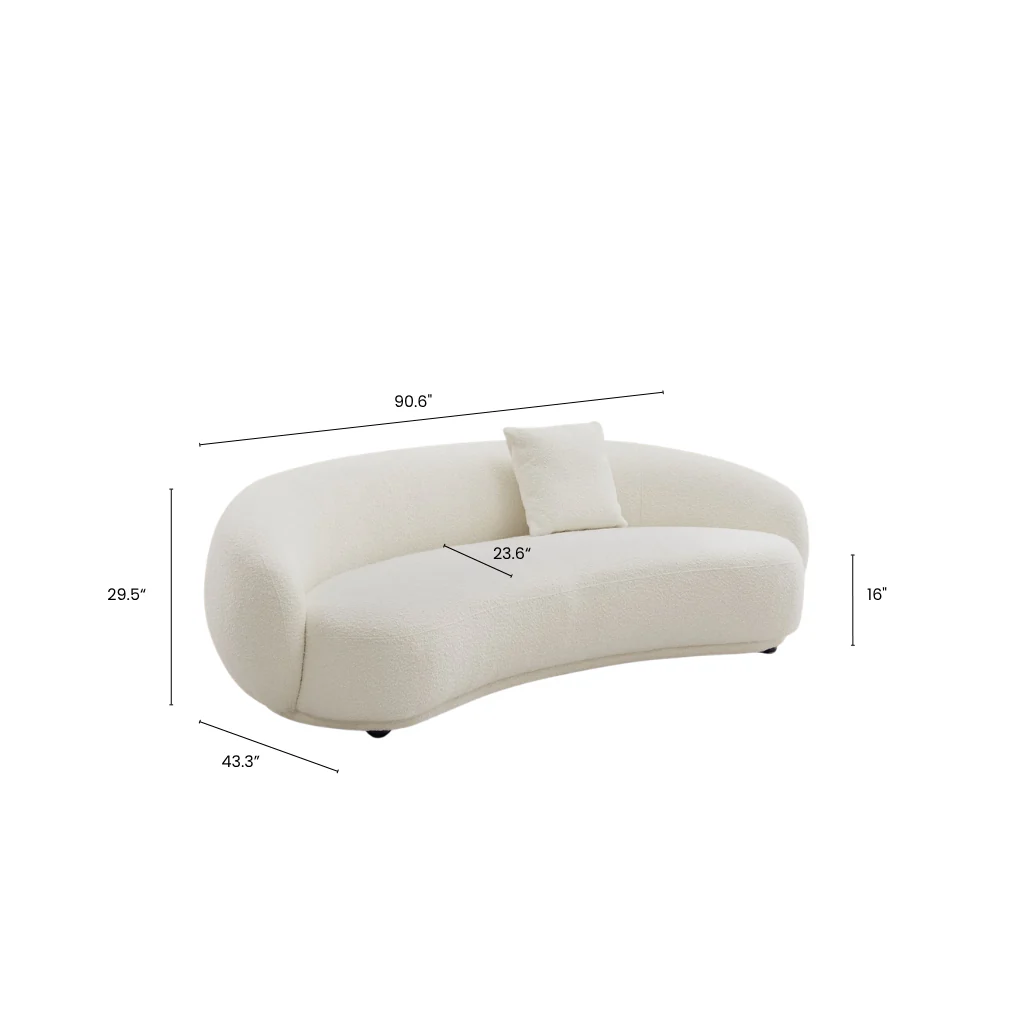 Contour Bliss Bouclé Sofa - Image 9