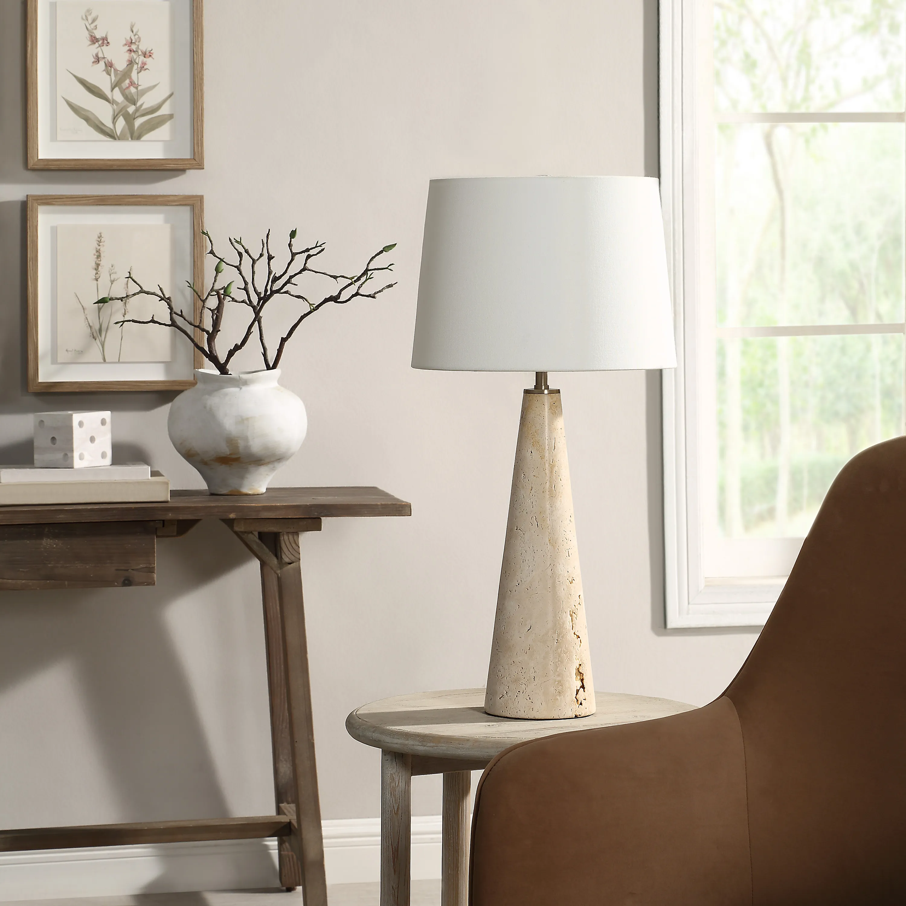 Marlo Travertine Table Lamp - Image 4