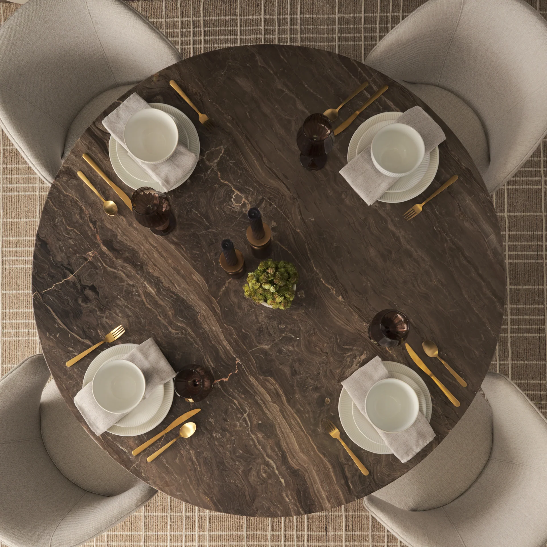 Mateo Round Marble Dining Table (42", 54") - Image 6