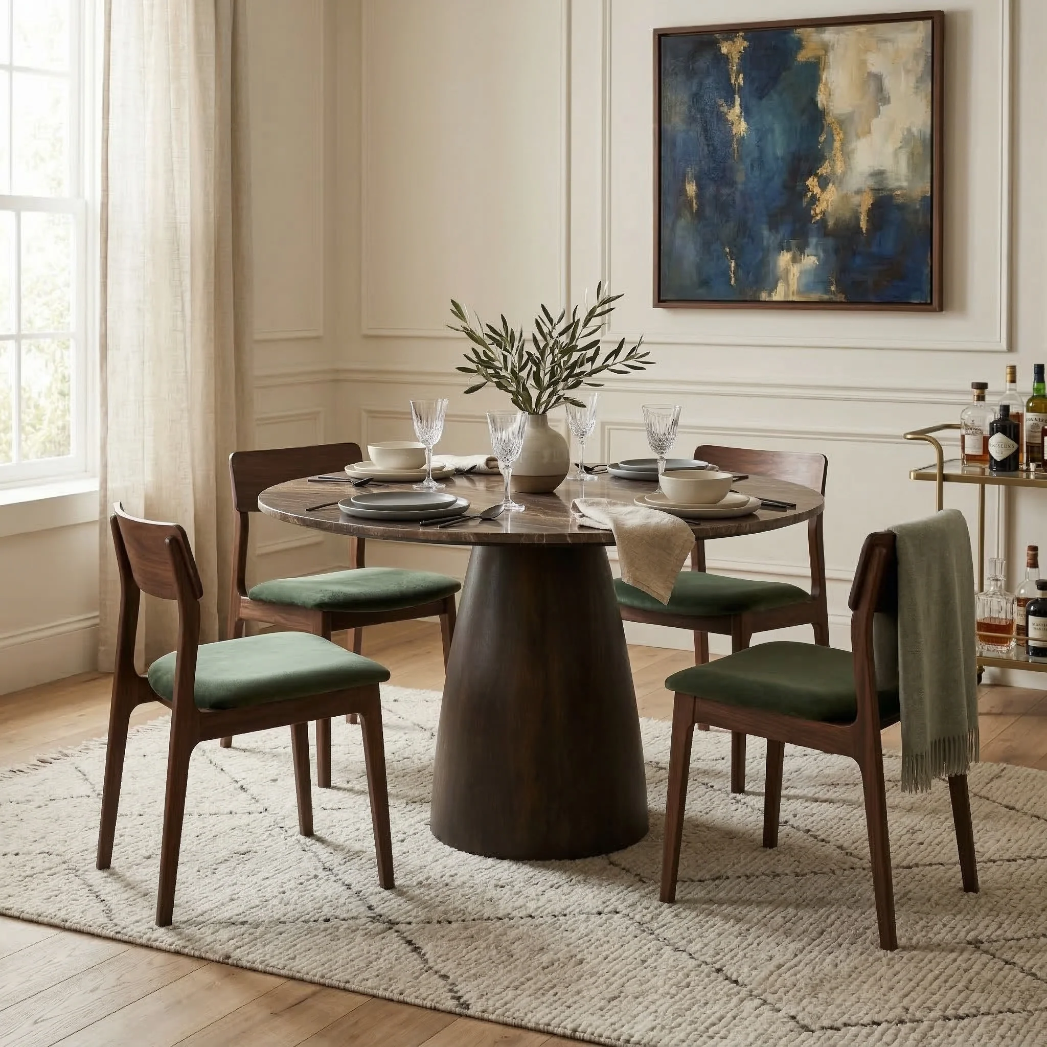 Mateo Round Marble Dining Table (42", 54") - Image 9