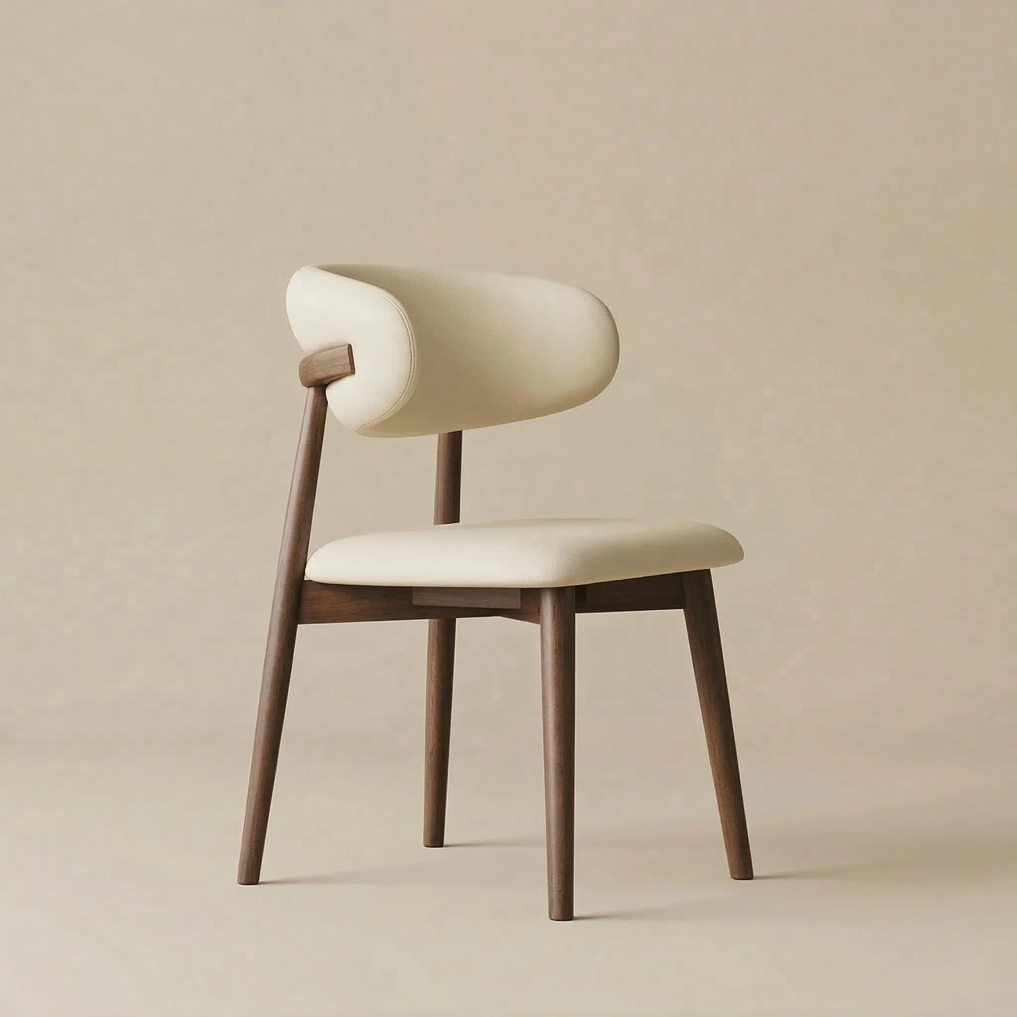 Modern Leather Ash Wood Dining Side Chair (Set of 2) - Image 4