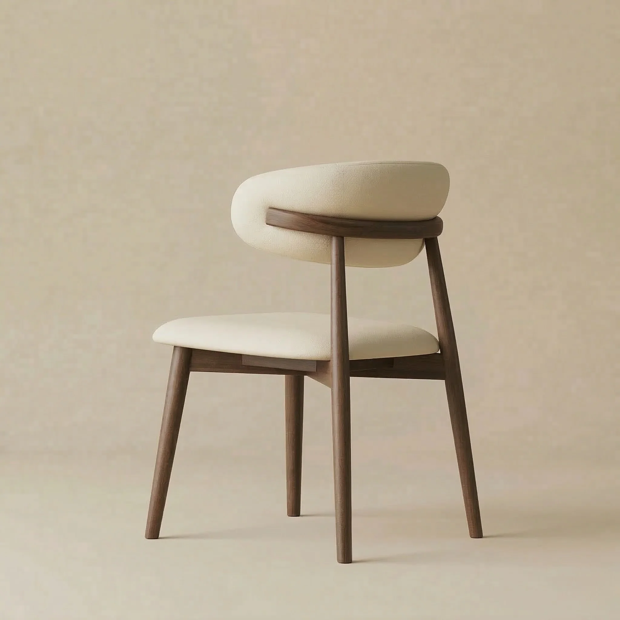 Modern Leather Ash Wood Dining Side Chair (Set of 2) - Image 5