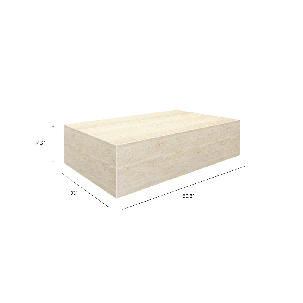 Mono Travertine Coffee Table - Image 4