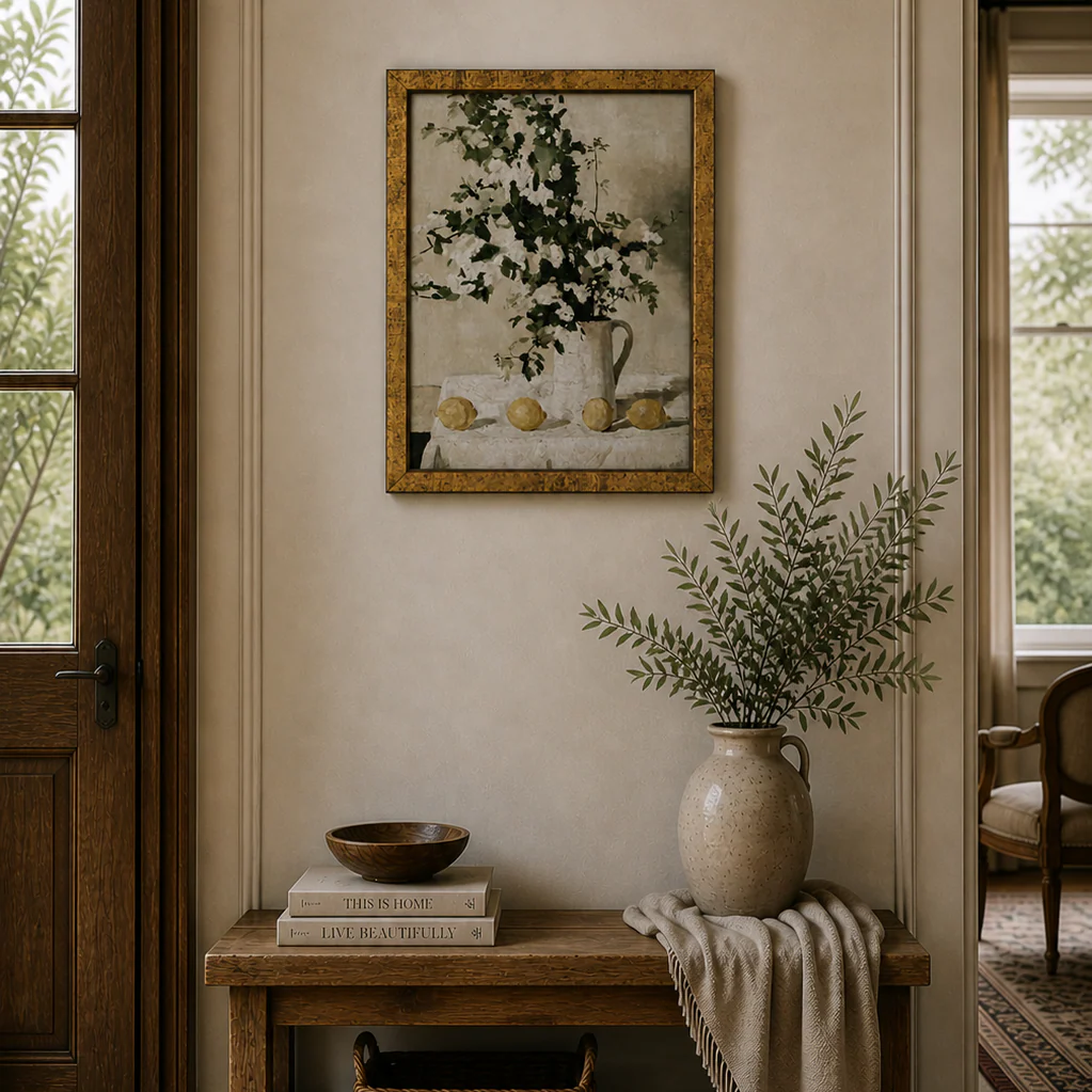 Morning Harvest Framed Stucco Art - Image 2