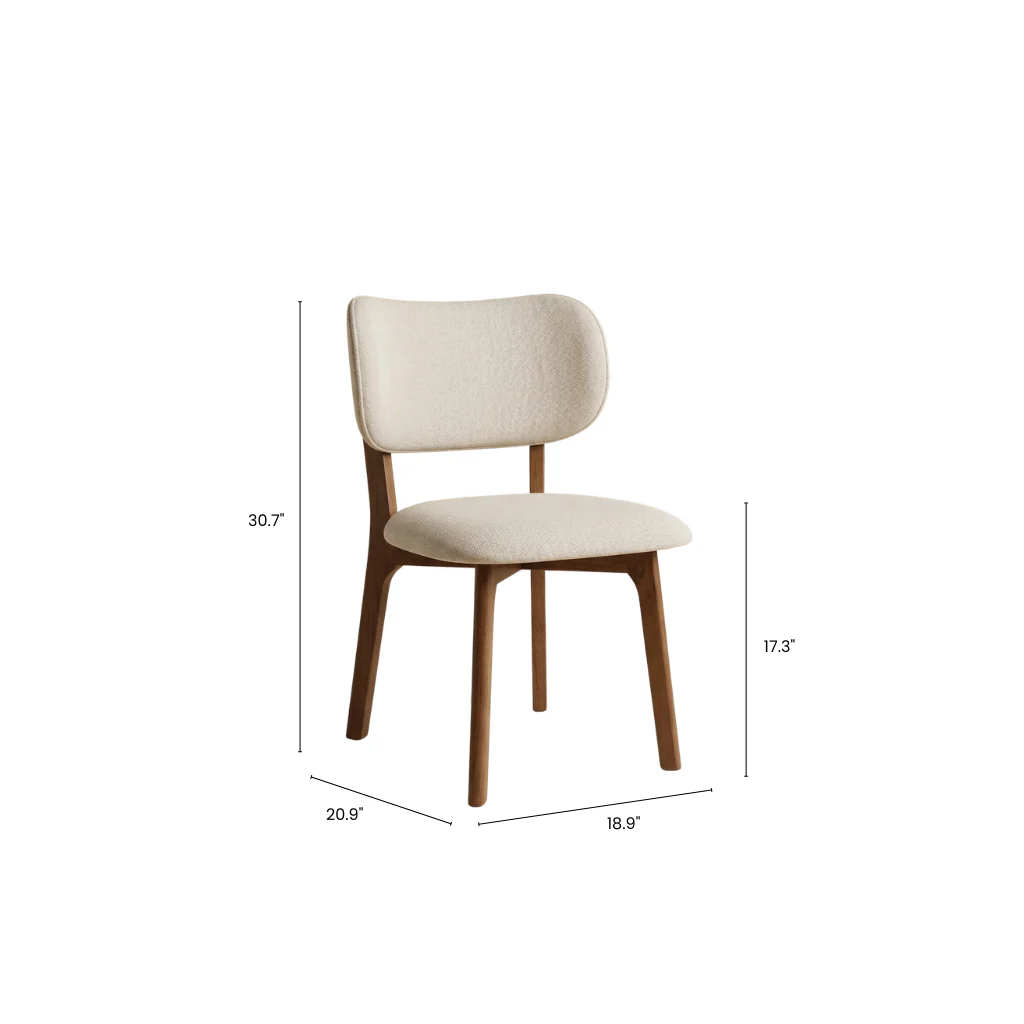 Nolan Linen Ash Wood Dining Chair (Set of 2) - Image 5