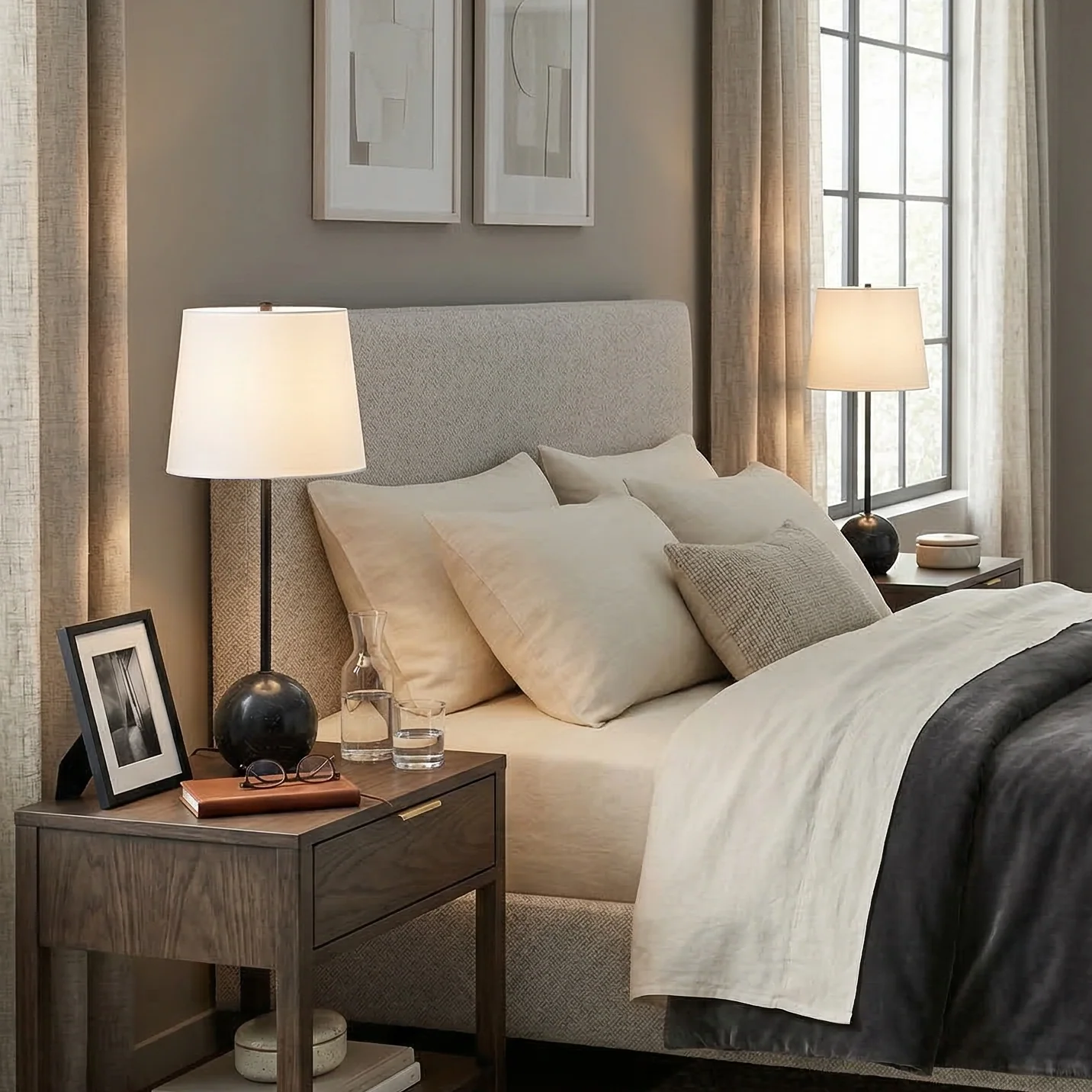 Nox Marble Orb Lamp Set - Image 6