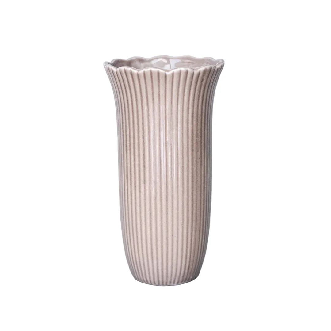 Odile Scalloped Porcelain Vase Large - Image 2