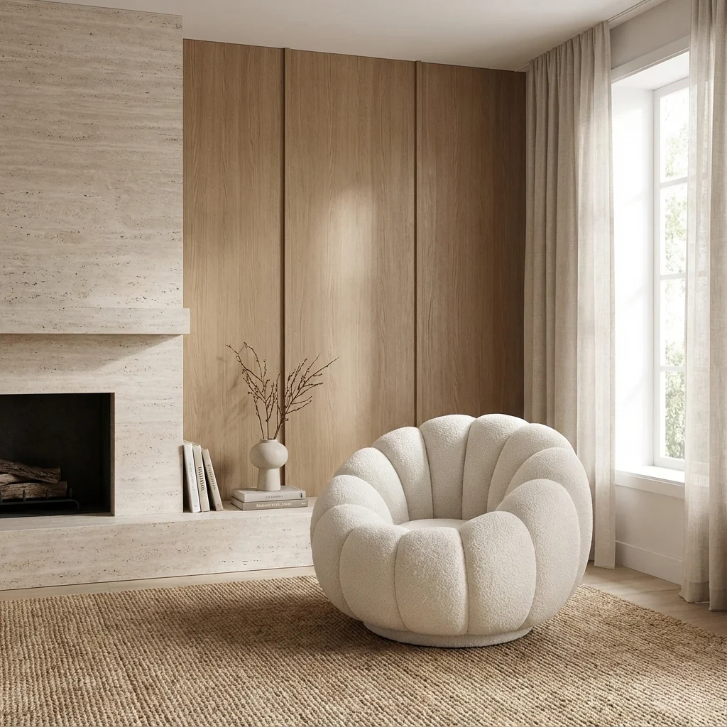 Ophelia Bouclé Accent Chair - Image 3