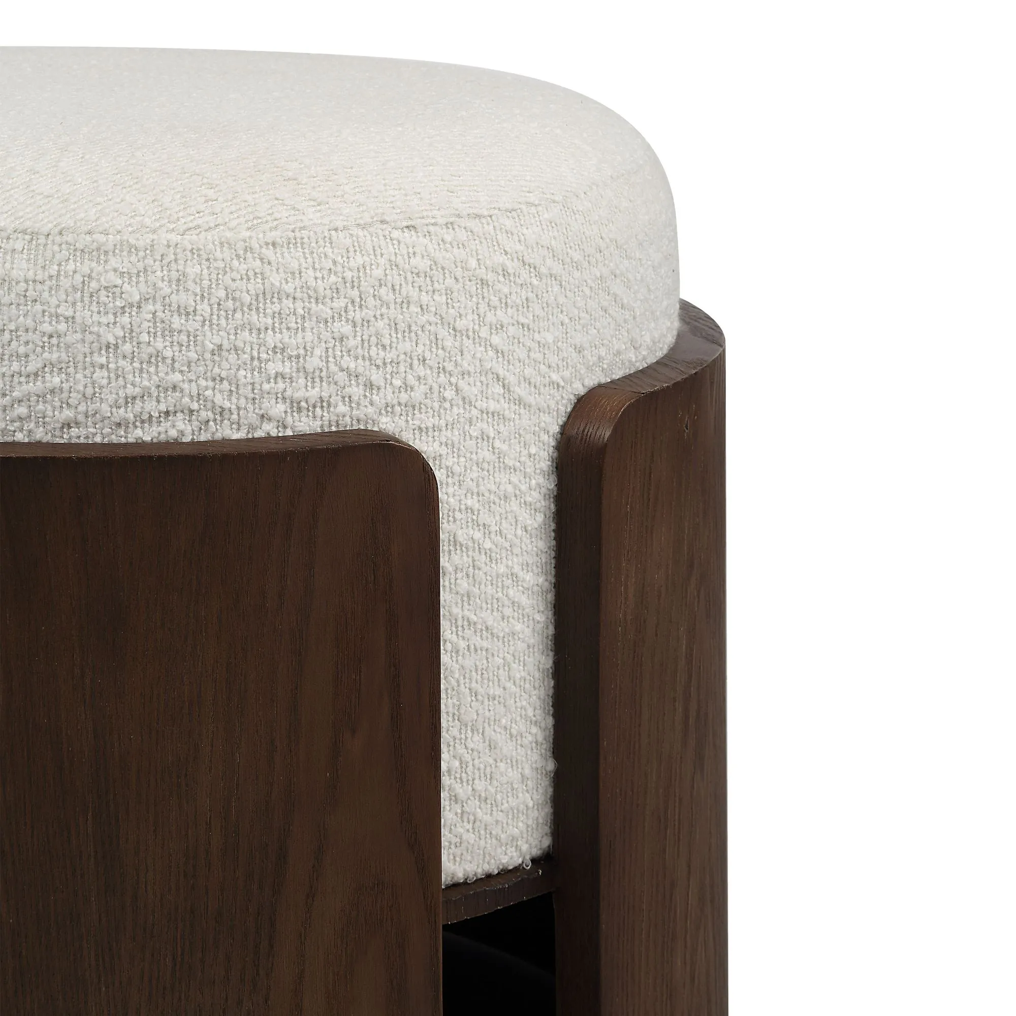 Rondo Bouclé Vanity Stool - Image 4