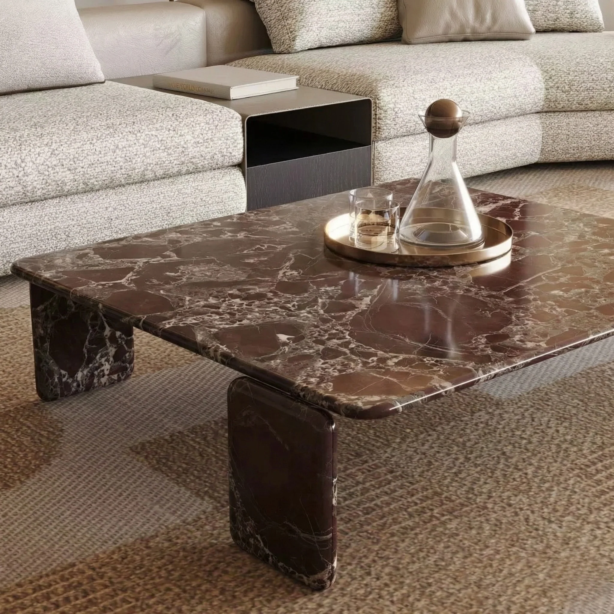 Rosso Forma Marble Coffee Table - Image 2